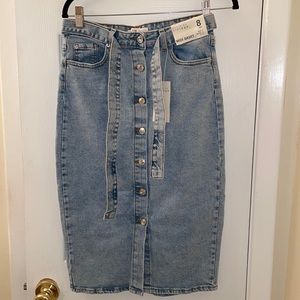 Denim Midi Skirt